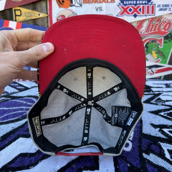 Houston Rockets Snapback 9Fifty New Era Cap Hardwood Classics Hat NBA Grey Red - Picture 8 of 8